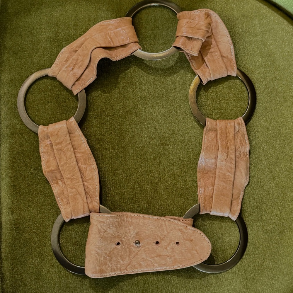 NWT LEATHER AND METAL BELT